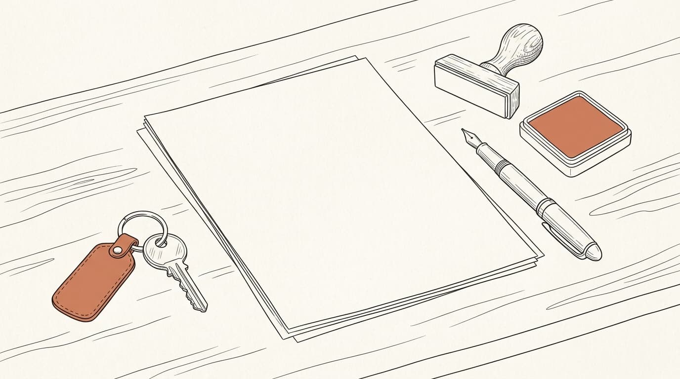 Illustration au trait : le syndic en copropriété